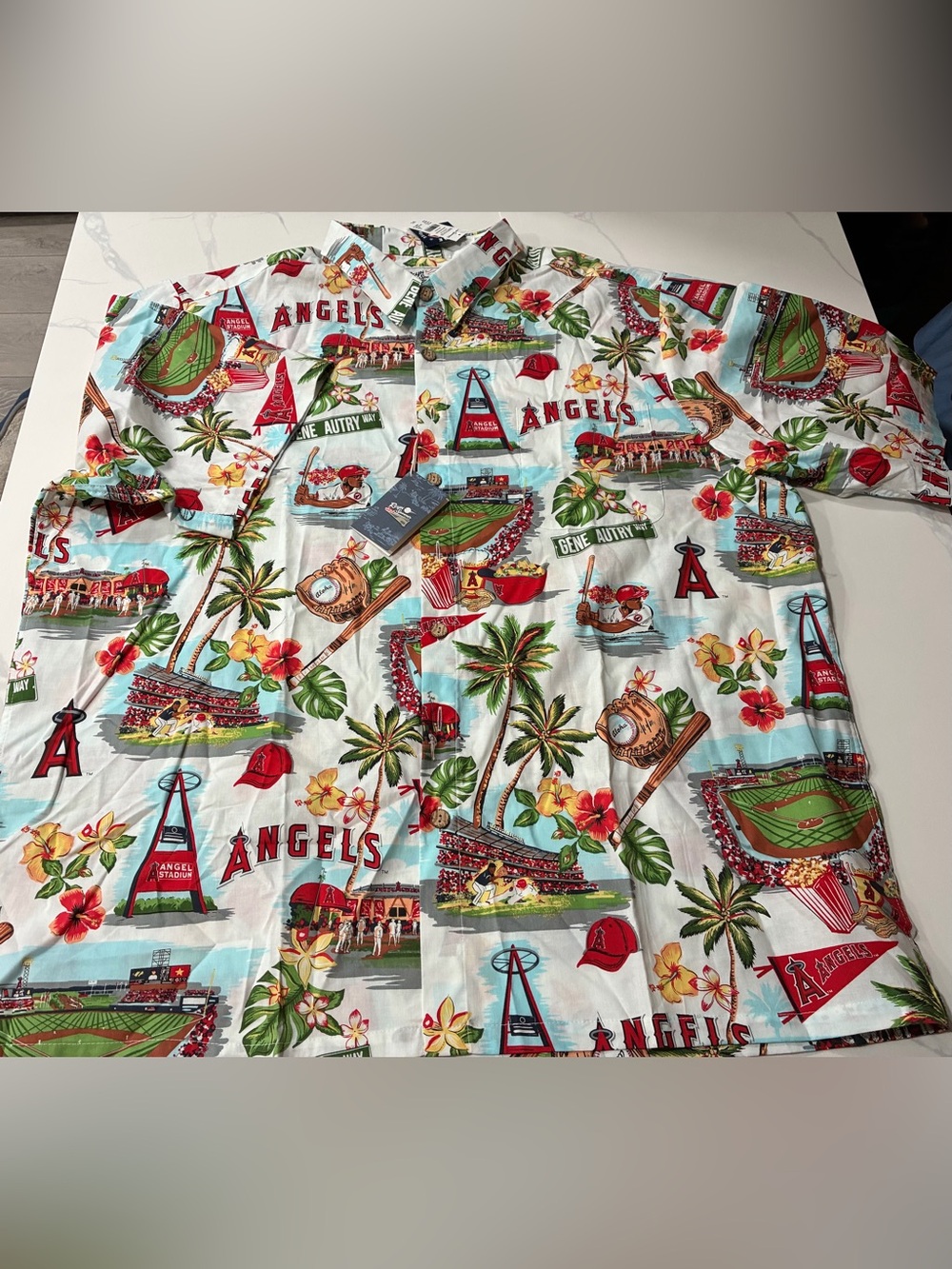 Los Angeles Angels Reyn Spooner Scenic Shirt (3XL) Retails For $110